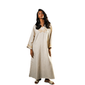 Long sleeve lotus dress in Beige