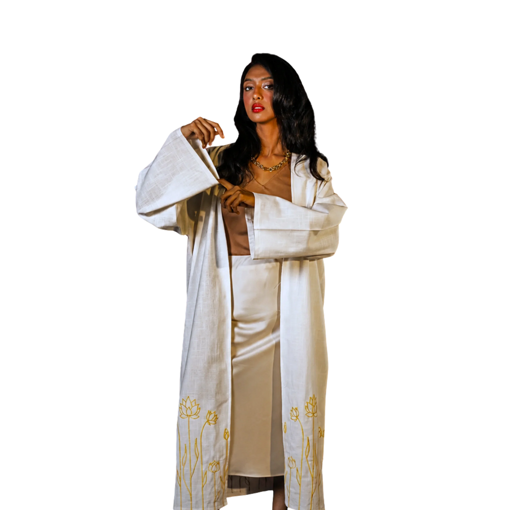 Lotus Kimono in White
