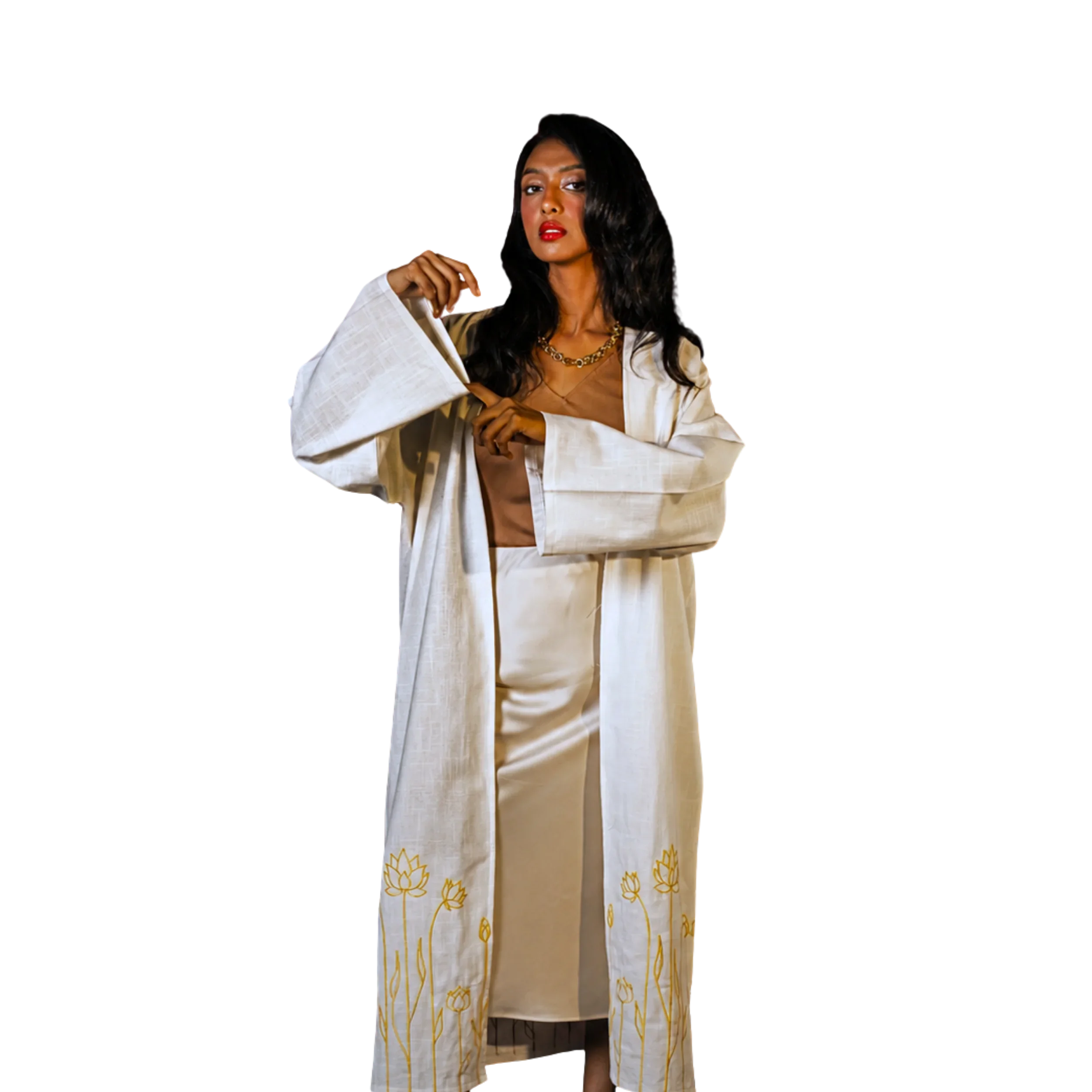 Lotus Kimono in White