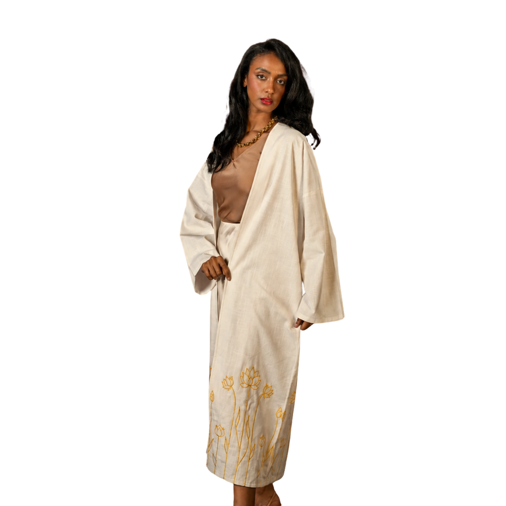 Lotus Kimono in Beige